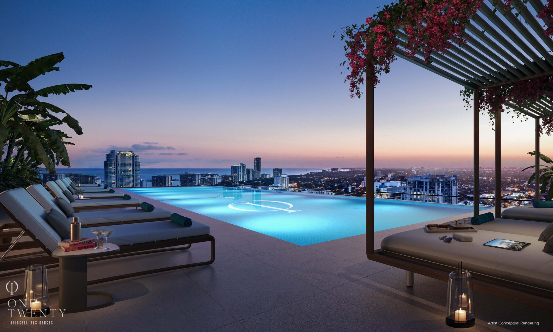 One Twenty Brickell Residences Rooftop Pool